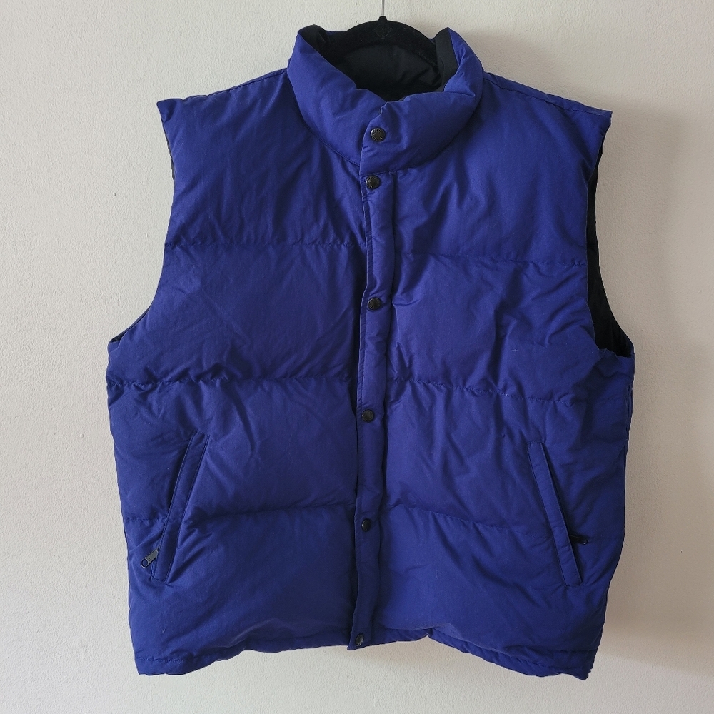 The‎ North Face Vintage 90s Down Puffer Vest Size M-XL Blue Layer Outdoor Active